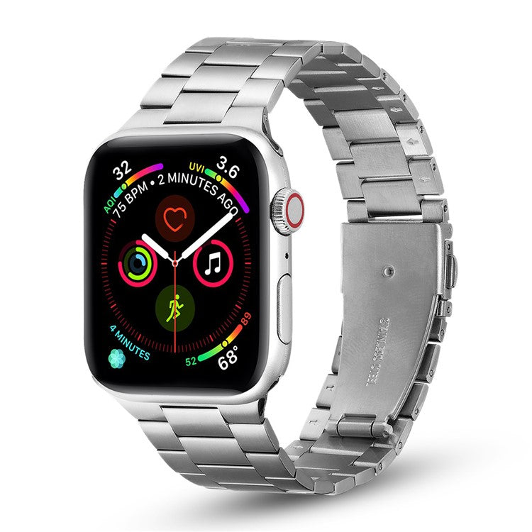 Ultrathin Stainless Steel Watch Band Strap for Apple Watch Series 10 46mm / Ultra 2 Ultra 49mm / 9 8 7 45mm / SE (2023) SE (2022) SE 6 5 4 44mm / 3 2 1 42mm - Silver