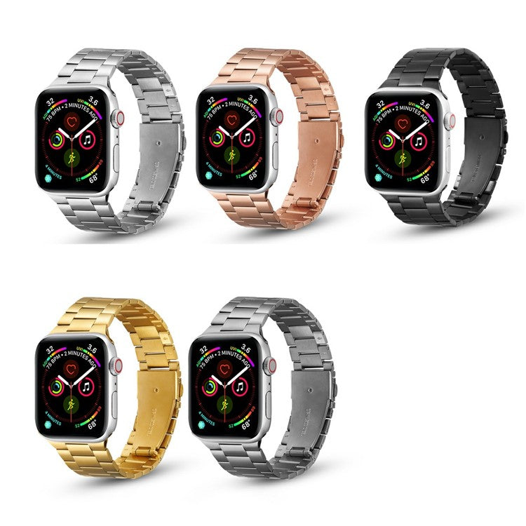 Ultrathin Stainless Steel Watch Band Strap for Apple Watch Series 10 46mm / Ultra 2 Ultra 49mm / 9 8 7 45mm / SE (2023) SE (2022) SE 6 5 4 44mm / 3 2 1 42mm - Silver