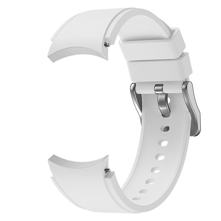 Silicone Adjustable Smart Watch Band Strap for Samsung Galaxy Watch6 40mm 44mm / Watch6 Classic 43mm 47mm / Watch 5 40mm 44mm / 5 Pro 45mm / Watch4 40mm 44mm - White