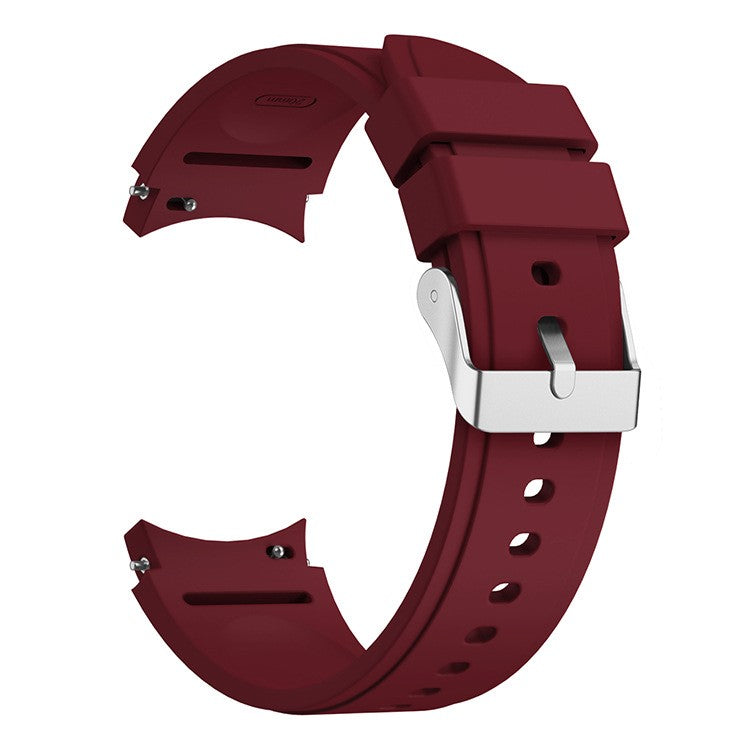Silicone Adjustable Smart Watch Band Strap for Samsung Galaxy Watch6 40mm 44mm / Watch6 Classic 43mm 47mm / Watch 5 40mm 44mm / 5 Pro 45mm / Watch4 40mm 44mm - Wine Red