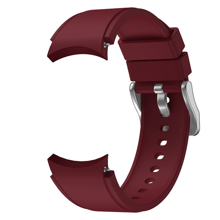 Silicone Adjustable Smart Watch Band Strap for Samsung Galaxy Watch6 40mm 44mm / Watch6 Classic 43mm 47mm / Watch 5 40mm 44mm / 5 Pro 45mm / Watch4 40mm 44mm - Wine Red