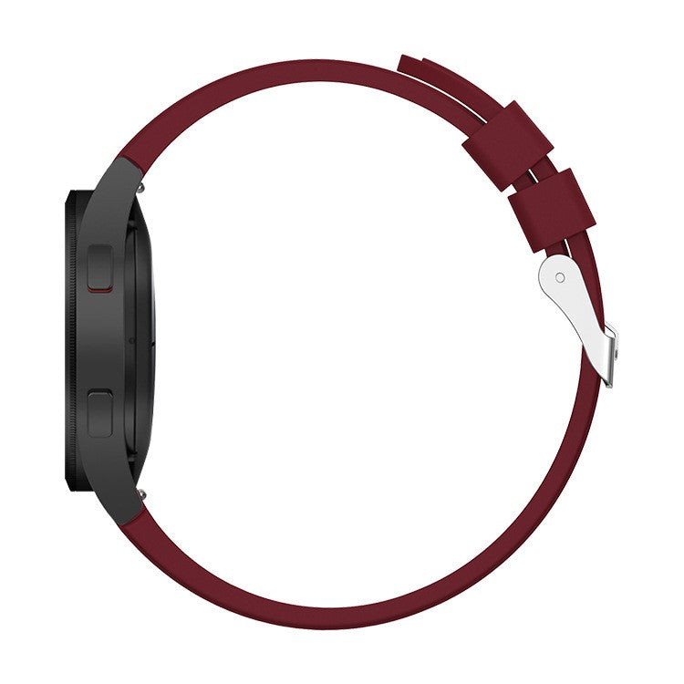 Silicone Adjustable Smart Watch Band Strap for Samsung Galaxy Watch6 40mm 44mm / Watch6 Classic 43mm 47mm / Watch 5 40mm 44mm / 5 Pro 45mm / Watch4 40mm 44mm - Wine Red