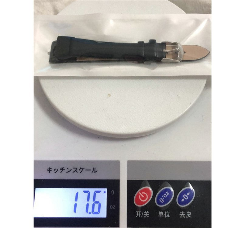 Top Layer Genuine Leather Quick Release Watch Band Strap Replacement for Huawei Band 6/Honor Band 6 - Red