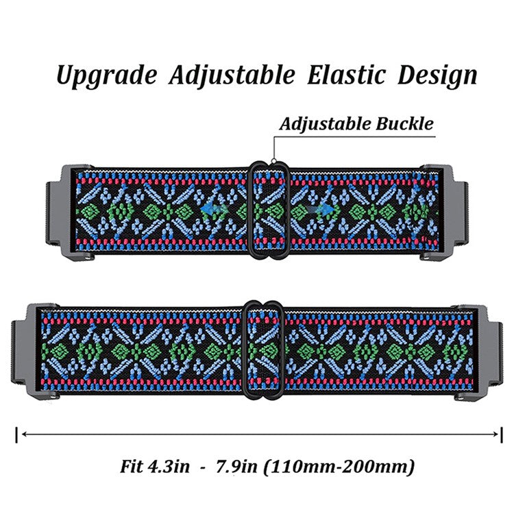 Adjustable Elastic Nylon Smart Watch Replacement Strap Watchband with Screwdrivers for Garmin Forerunner 735xt/220/230/235/620/630 - Brown