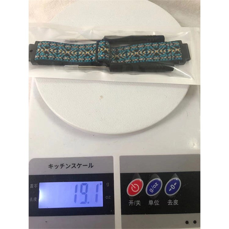 Adjustable Elastic Nylon Smart Watch Replacement Strap Watchband with Screwdrivers for Garmin Forerunner 735xt/220/230/235/620/630 - Brown