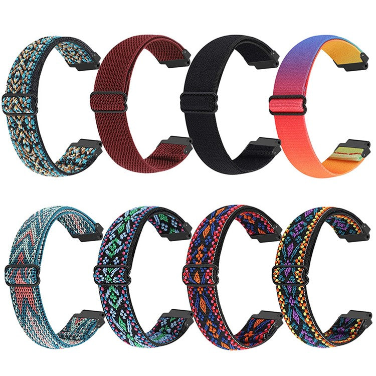 Adjustable Elastic Nylon Smart Watch Replacement Strap Watchband with Screwdrivers for Garmin Forerunner 735xt/220/230/235/620/630 - Brown