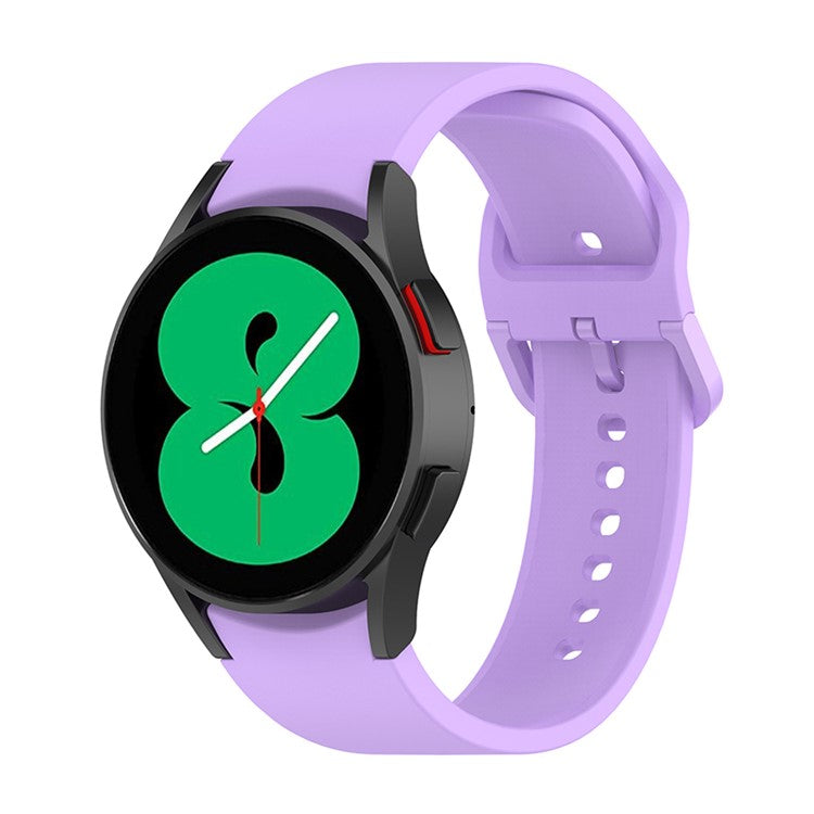 20mm Silicone Watch Bands Replacement Straps for Samsung Galaxy Watch6 40mm 44mm / Watch6 Classic 43mm 47mm / Watch 5 40mm 44mm / 5 Pro 45mm / Watch4 40mm 44mm - Lilac Purple