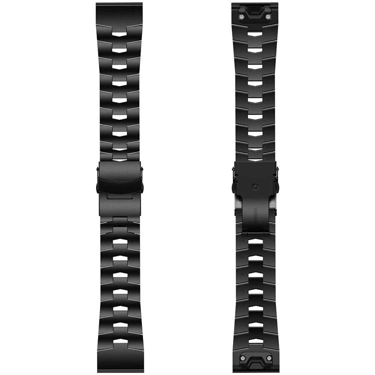 Watch Strap for Garmin Fenix 6 / 5 / Forerunner 935 / 945 Titanium Alloy Quick Release Replacement Wrist Band - Black