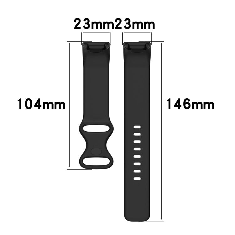 Soft TPU Replacement Watch Strap Smart Watch Band Strap (Size: L) for Fitbit Charge 5 - Dark Purple