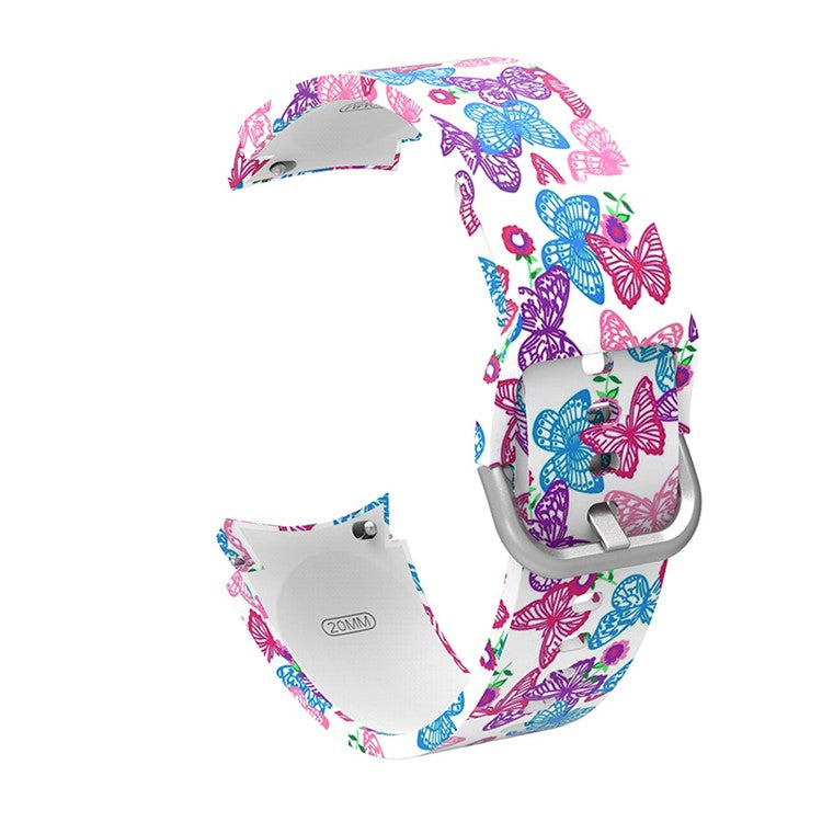 Pattern Printed Silicone Smart Watch Band Strap Replacement for Samsung Galaxy Watch6 40mm 44mm / Watch6 Classic 43mm 47mm / Watch 5 40mm 44mm / 5 Pro 45mm / Watch4 40mm 44mm - Butterflies