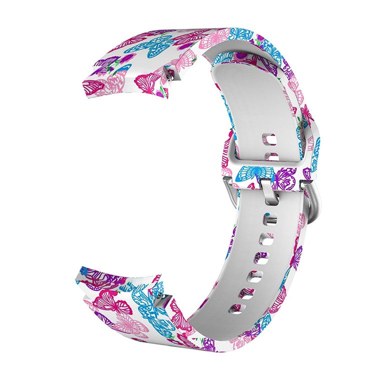 Pattern Printed Silicone Smart Watch Band Strap Replacement for Samsung Galaxy Watch6 40mm 44mm / Watch6 Classic 43mm 47mm / Watch 5 40mm 44mm / 5 Pro 45mm / Watch4 40mm 44mm - Butterflies