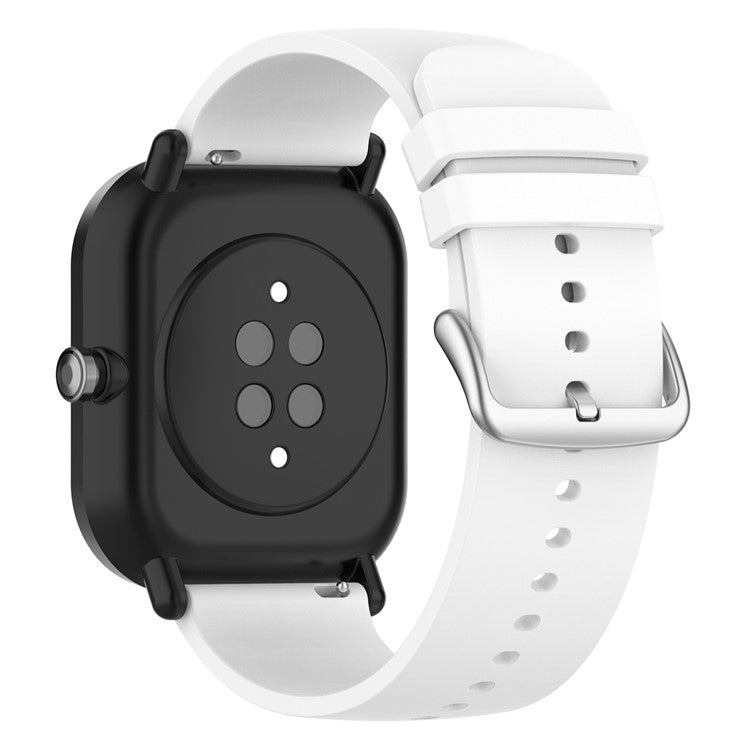 20mm Soft Silicone Smart Watch Band Replacement Adjustable Watch Straps for Huami Amazfit GTS 3 - White