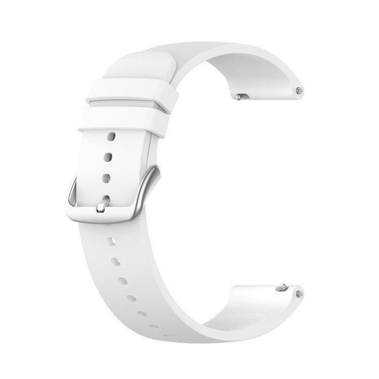 20mm Soft Silicone Smart Watch Band Replacement Adjustable Watch Straps for Huami Amazfit GTS 3 - White