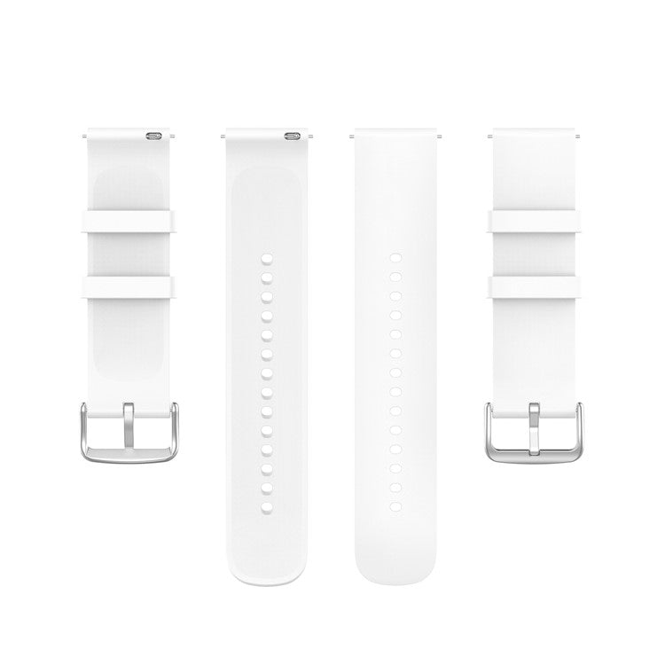20mm Soft Silicone Smart Watch Band Replacement Adjustable Watch Straps for Huami Amazfit GTS 3 - White