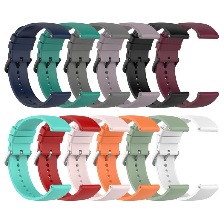 20mm Soft Silicone Smart Watch Band Replacement Adjustable Watch Straps for Huami Amazfit GTS 3 - White