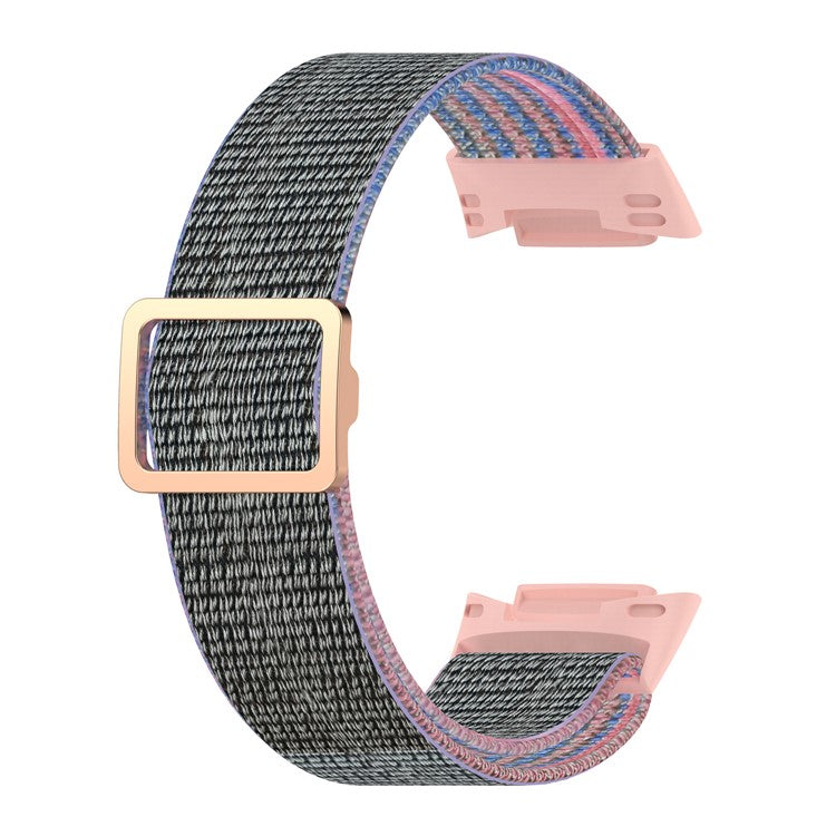 Adjustable Waterproof Smart Watch Band Elastic Nylon Replacement Straps for Fitbit Charge 6 / 5 - Pink