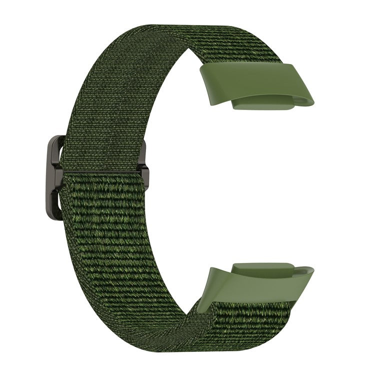 Adjustable Waterproof Smart Watch Band Elastic Nylon Replacement Straps for Fitbit Charge 6 / 5 - Green