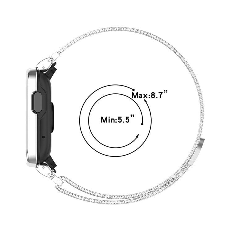 Magnetic Lock Stainless Steel Adjustable Watch Strap Band for Xiaomi Redmi Watch / Mi Watch Lite - Silver
