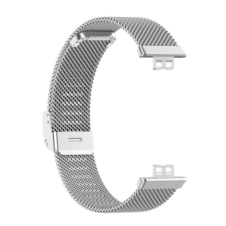 Classic Milanese Stainless Steel Watch Band Breathable Mesh Strap for Huawei Watch Fit - Silver