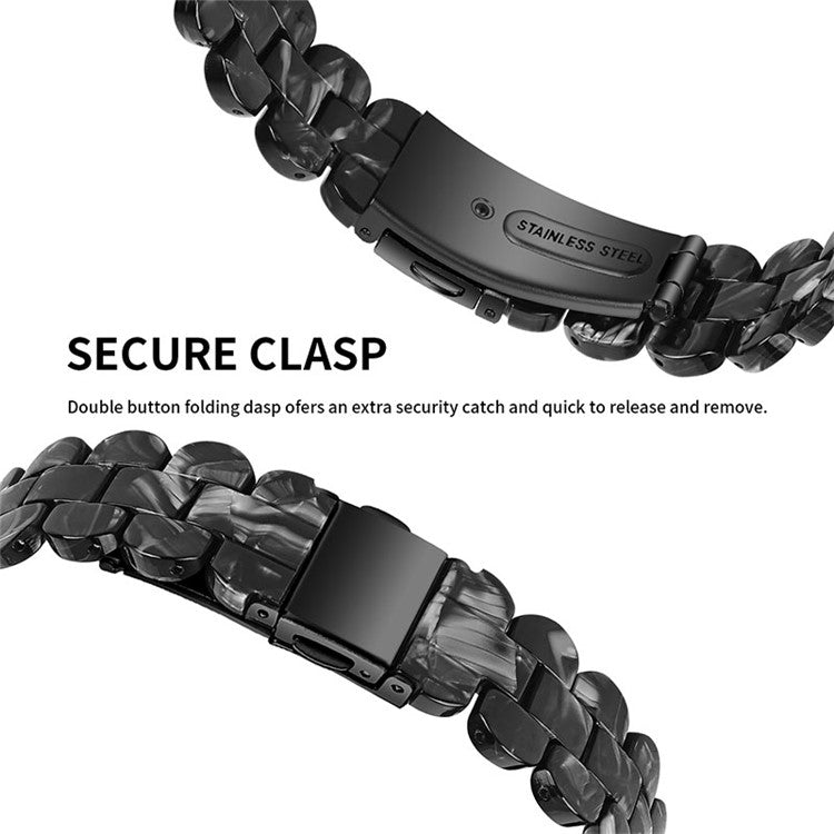 Oval Resin Strap Smart Watch Replacement Sports Bracelet for Fitbit Inspire 1/2/Inspire HR - Black