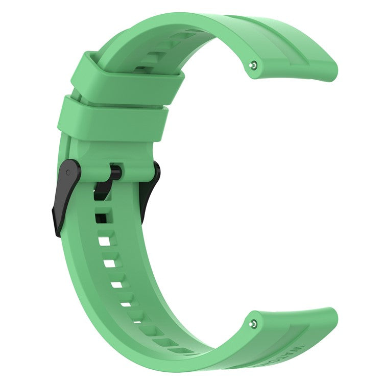 20mm Silicone Adjustable Watch Band Wrist Strap for Huawei Watch GT Runner/Watch GT3 42mm - Black Steel Buckle/Mint Green
