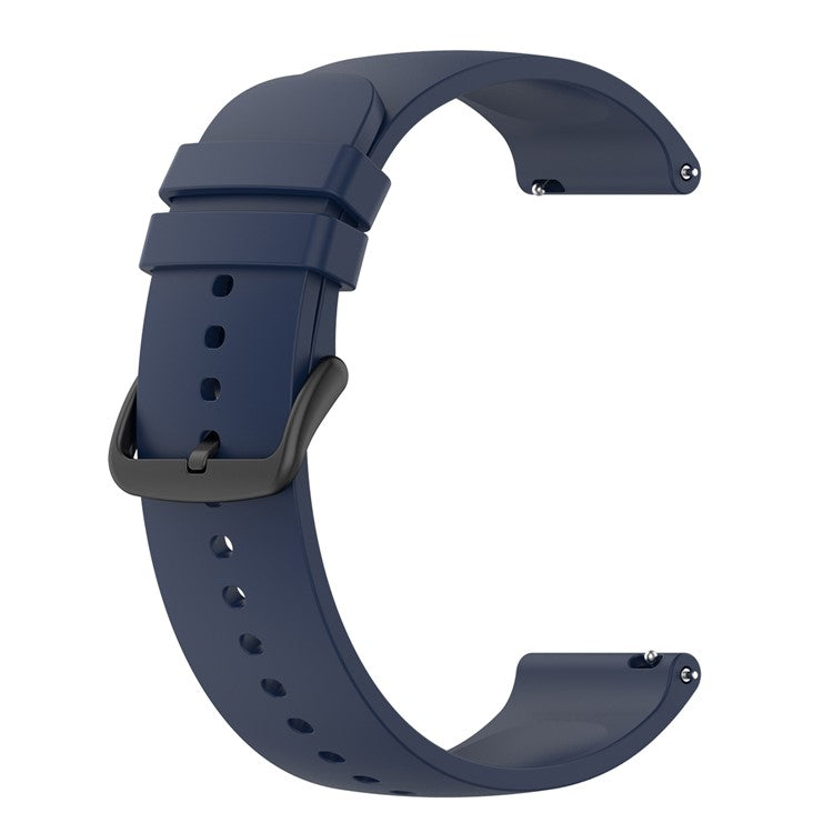 22mm Silicone Watch Strap Soft Wristband with Buckle for Samsung Galaxy Watch3 45mm/Active/Huawei Watch 3 - Midnight Blue