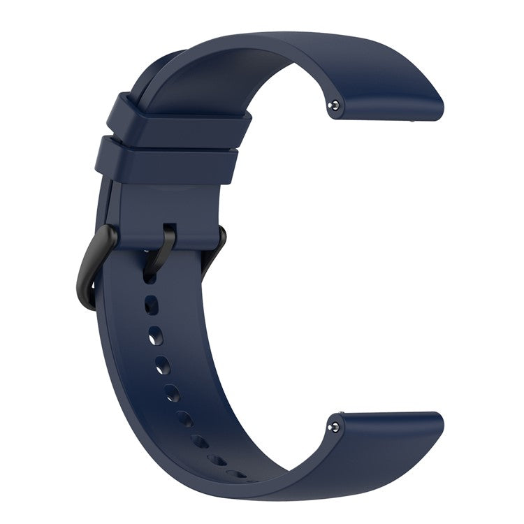 22mm Silicone Watch Strap Soft Wristband with Buckle for Samsung Galaxy Watch3 45mm/Active/Huawei Watch 3 - Midnight Blue