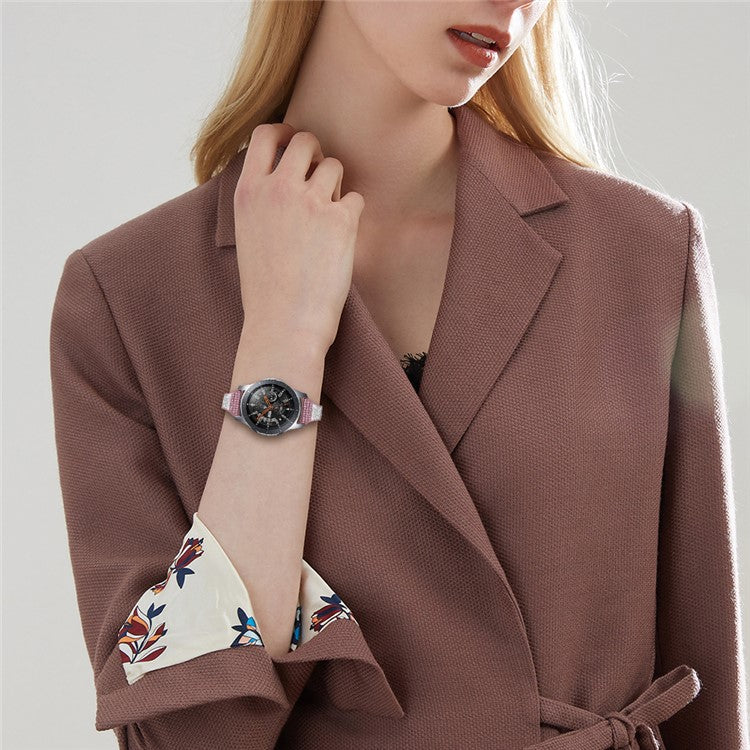 For Huawei Watch GT2e/GT 2 46mm/GT 42mm/46mm Replacement Ceramic+Genuine Leather Smart Watch Strap - Purple