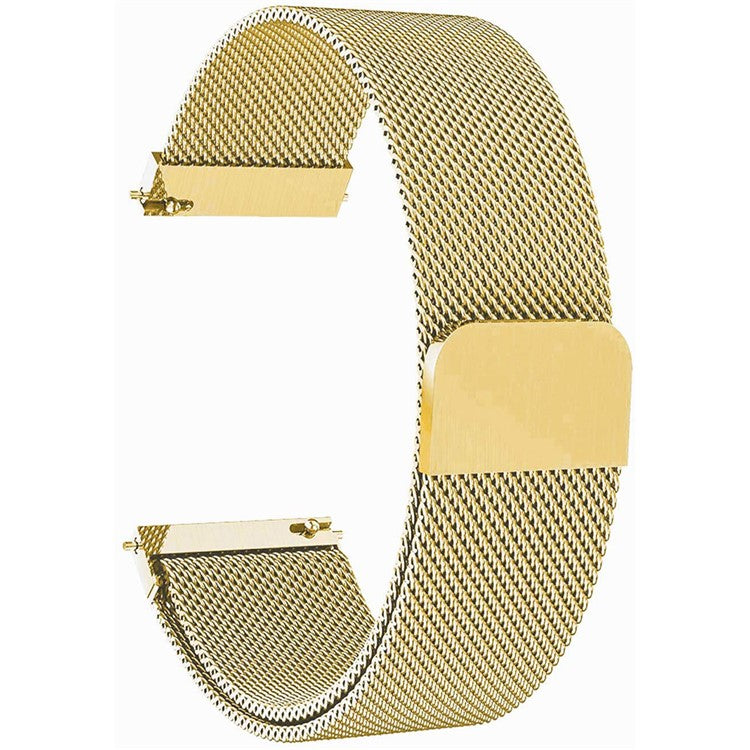 For Garmin Forerunner 245/Forerunner 645 Stainless Steel Magnetic Anti-sweat Milanese Mesh Wrist Strap Smart Watch Band (20mm) - Gold