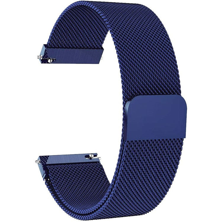 For Garmin Vivomove Style/GarminMove Style Stainless Steel Milanese Mesh Replacement Strap Magnetic Smart Watch Band (20mm) - Blue