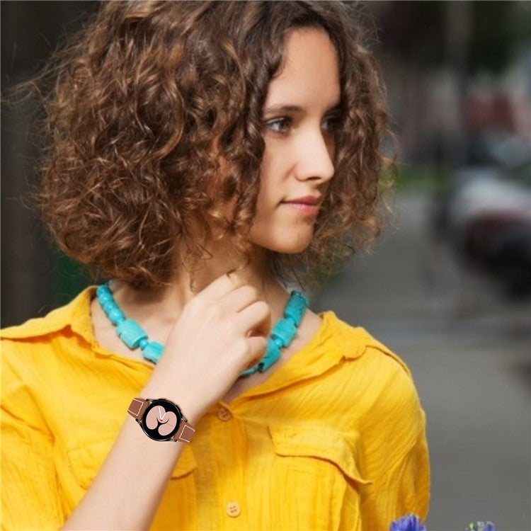 For Huami Amazfit Bip 1S/Amazfit GTR 42mm/GTS/Bip Lite Cowhide Leather Watch Strap Universal Wrist Band Replacement Watchband - Brown