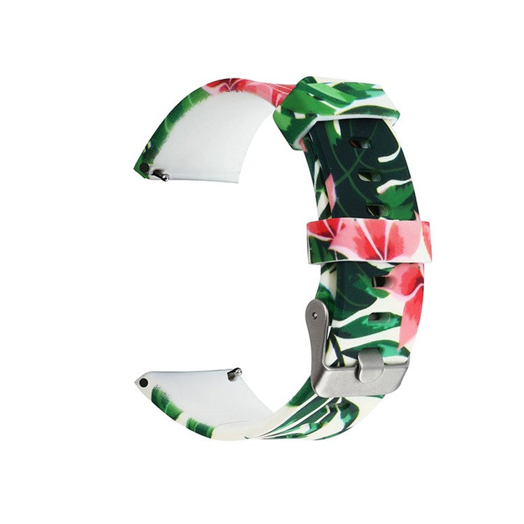 For Fossil Gen 5 Carlyle / Julianna / Garrett / Carlyle HR Silicone Soft Pattern Printed Smart Watch Band Wrist Strap 22mm - Type E