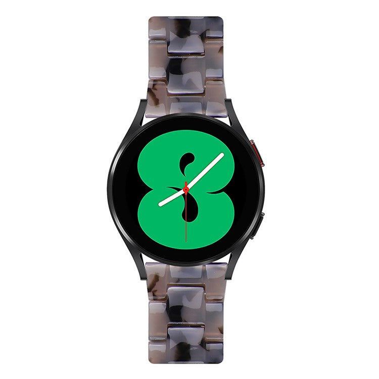 For Huawei Watch 2/Watch GT 2 42mm Resin Watch Band Wrist Strap Replacement 20mm with Stainless Steel Buckle - Black/Grey