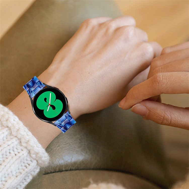 20mm Resin Watch Band for Huawei Watch 2/Watch GT 2 42mm, Stainless Steel Buckle Replacement Strap - Aurora Blue