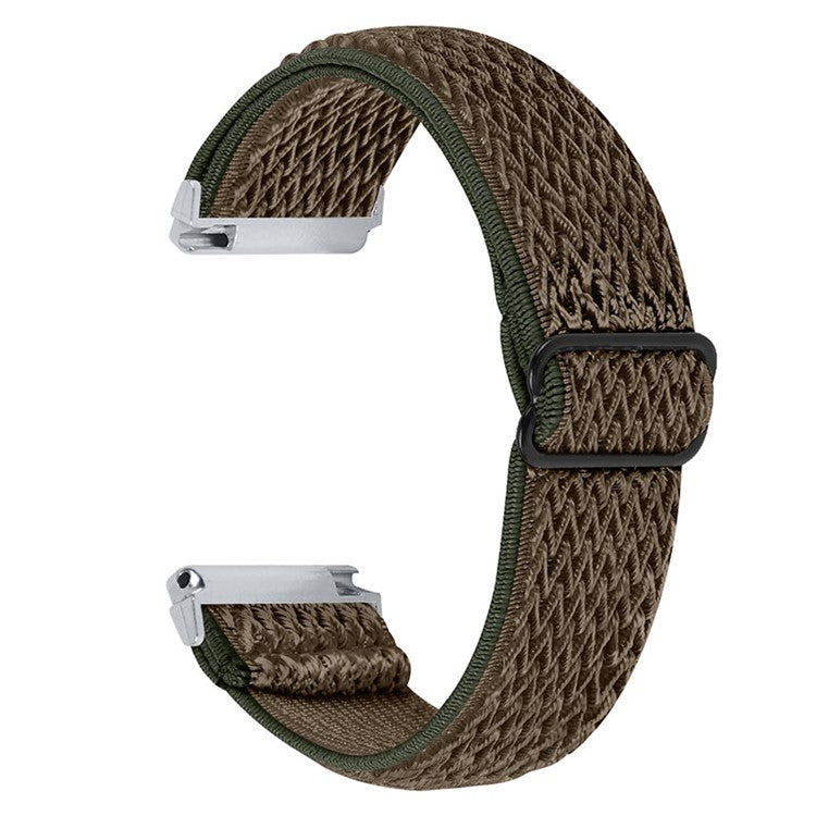 For-Fitbit-Versa-2-/-Fitbit-Versa/Versa-Lite/Versa-SE-Universal-Watch-Band-Adjustable-Elastic-Watch-Strap-with-Buckle-Brown