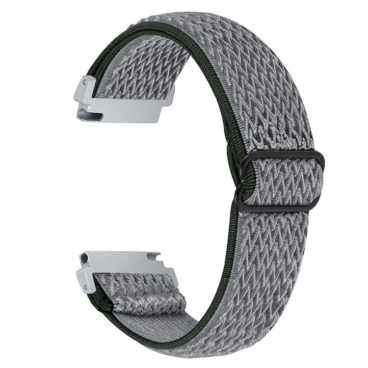 For Huami Amazfit GTR 47mm/Pace/Stratos/Stratos 2 Adjustable Elastic Watch Strap Universal 22mm Watch Band with Buckle - Dark Grey