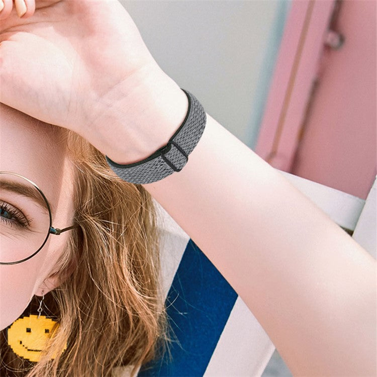 For Huami Amazfit GTR 47mm/Pace/Stratos/Stratos 2 Adjustable Elastic Watch Strap Universal 22mm Watch Band with Buckle - Dark Grey