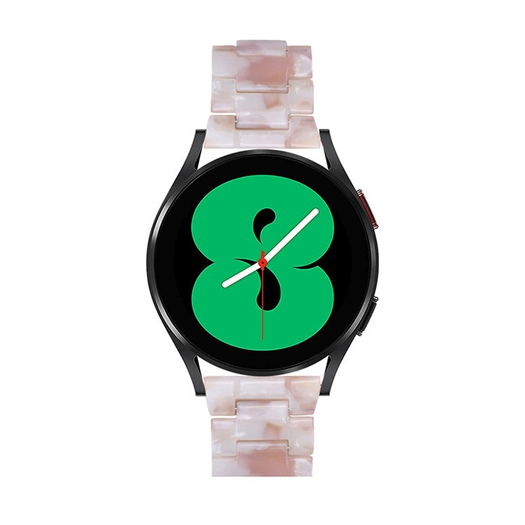 For Garmin Vivoactive 3/Vivoactive 3 Music/Venu Smooth Durable Resin Watch Strap Replacement Wrist Band 20mm - Pink/White