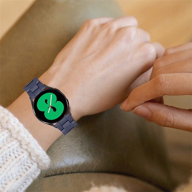 For Huami Amazfit Bip S/GTR 42mm/GTS/Bip Lite Resin Watch Strap Wristband 20mm with Stainless Steel Buckle - Midnight Blue