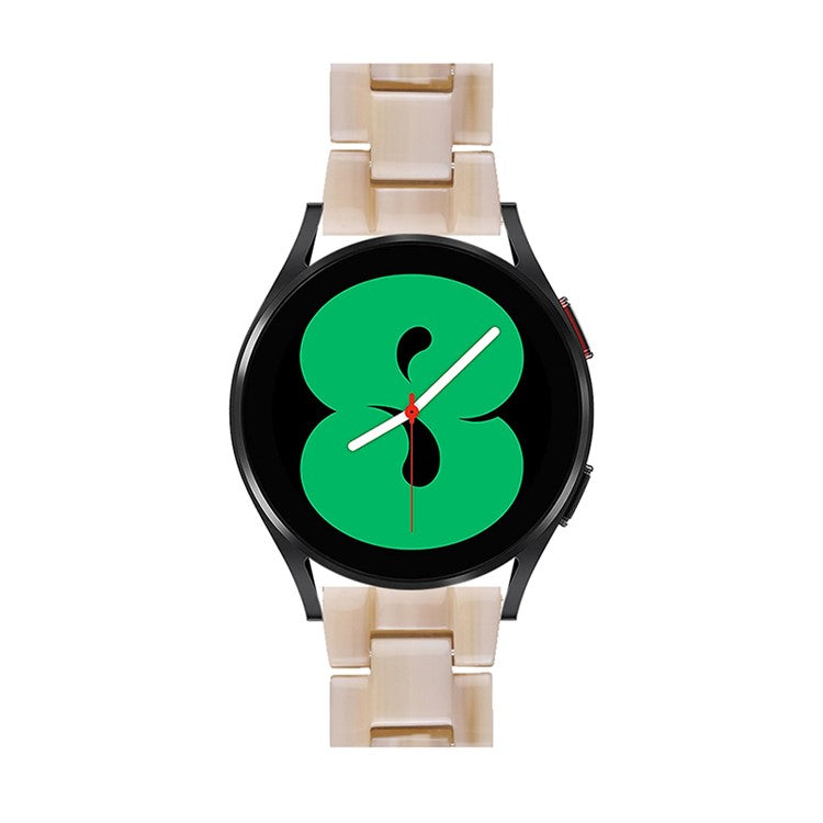 For Huami Amazfit Bip S/GTR 42mm/GTS/Bip Lite Resin Watch Strap Wristband 20mm with Stainless Steel Buckle - Ivory