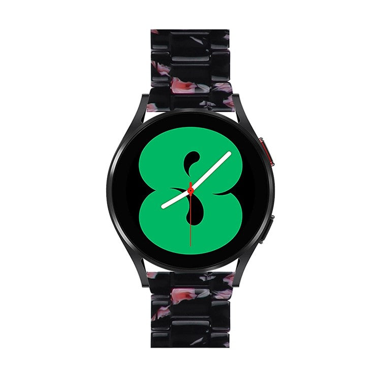 For Garmin Vivomove3/Garmin Move3 Fashionable Watch Strap Replacement Resin Wrist Band 20mm - Black/Pink