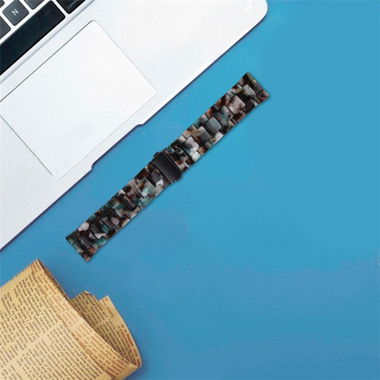 For Garmin Vivomove3/Garmin Move3 Fashionable Watch Strap Replacement Resin Wrist Band 20mm - Blue/White