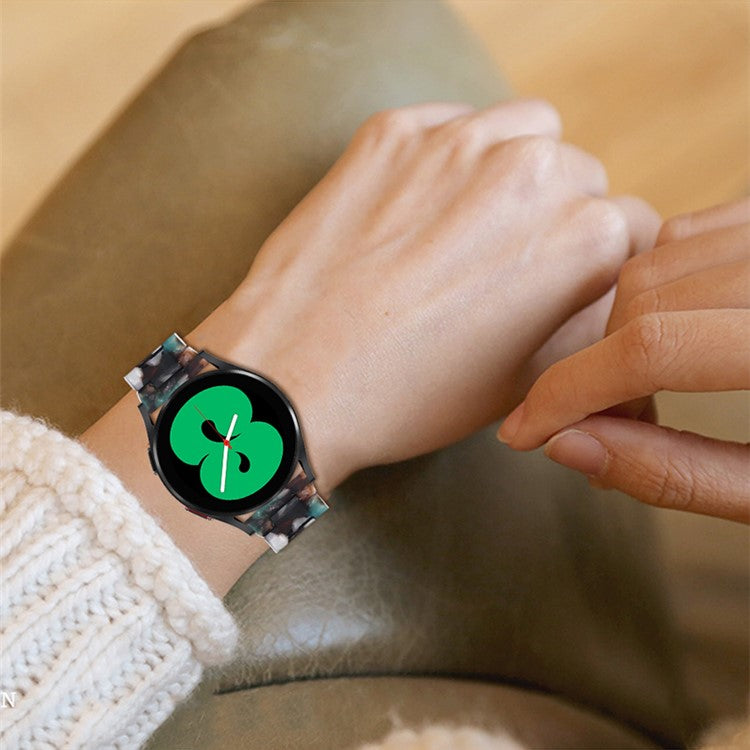 For Garmin Vivomove3/Garmin Move3 Fashionable Watch Strap Replacement Resin Wrist Band 20mm - Blue/White