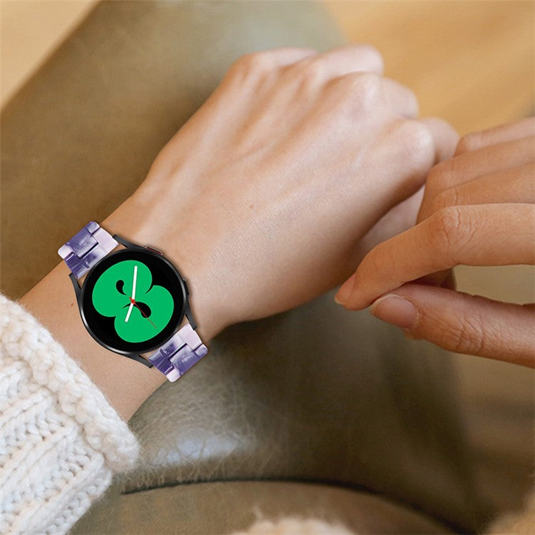 For Garmin Vivomove3/Garmin Move3 Fashionable Watch Strap Replacement Resin Wrist Band 20mm - Dark Grey/Pink