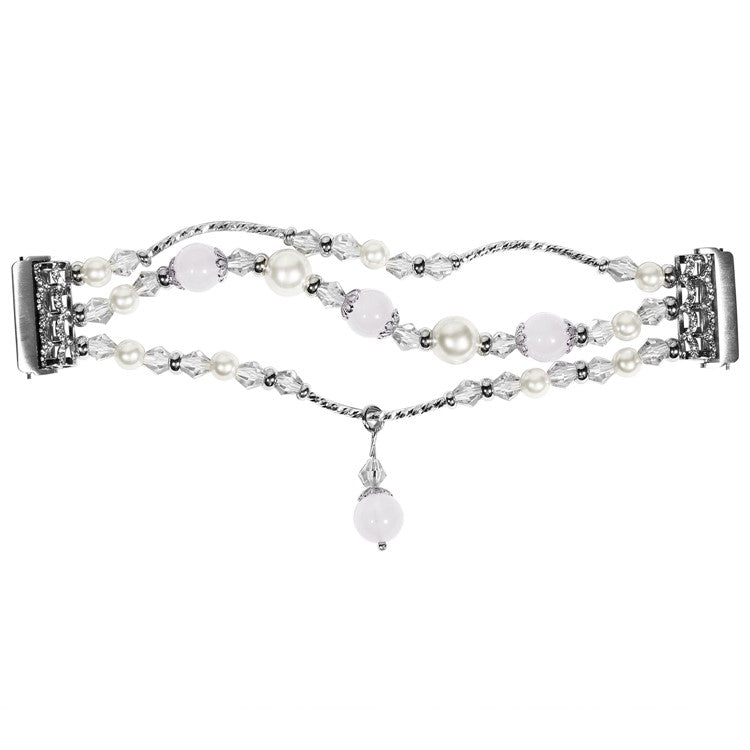 For Fitbit Versa/Versa 2/Versa Lite Agate Bracelet Watch Band Replacement Stylish Strap Wrist - Silver