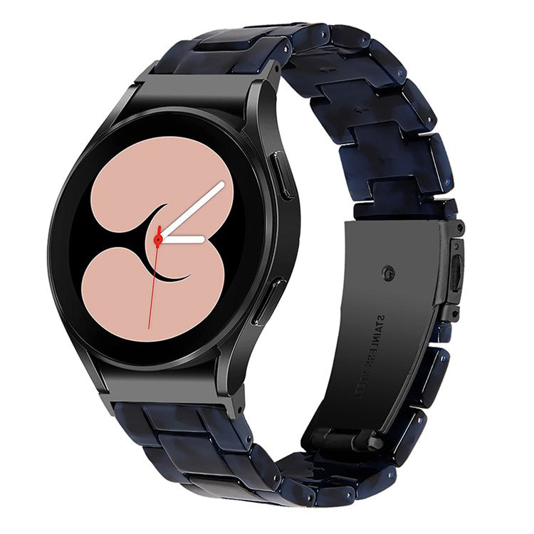 For Samsung Galaxy Watch4 Active 40mm/44mm / Watch4 Classic 42mm/46mm Smart Watch Strap Replacement Resin Wrist Band - Dark Blue
