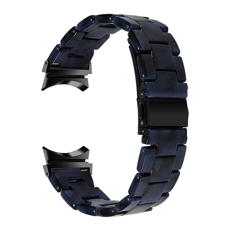 For Samsung Galaxy Watch4 Active 40mm/44mm / Watch4 Classic 42mm/46mm Smart Watch Strap Replacement Resin Wrist Band - Dark Blue