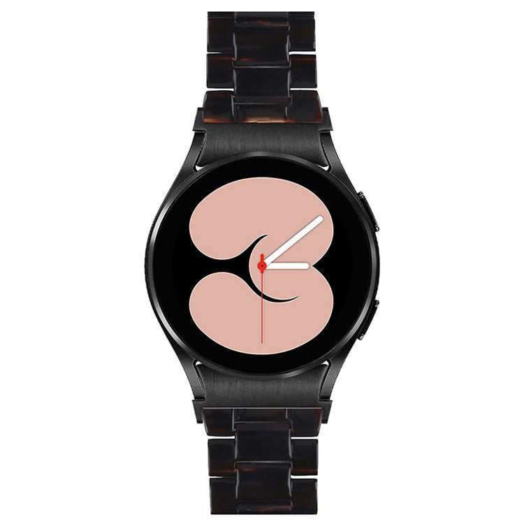 For Samsung Galaxy Watch4 Active 40mm/44mm / Watch4 Classic 42mm/46mm Smart Watch Strap Replacement Resin Wrist Band - Dark Brown