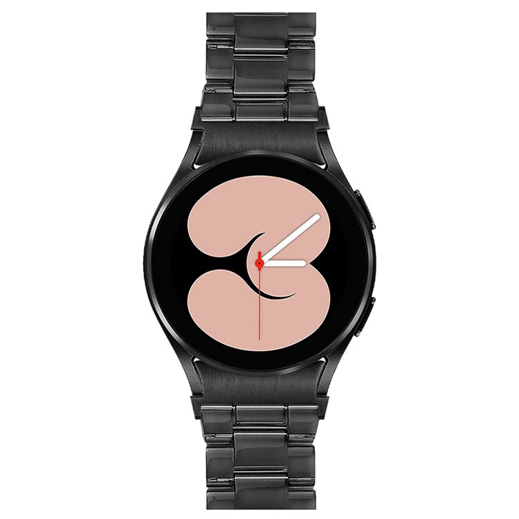 For Samsung Galaxy Watch4 Active 40mm/44mm / Watch4 Classic 42mm/46mm Smart Watch Strap Replacement Resin Wrist Band - Transparent Black