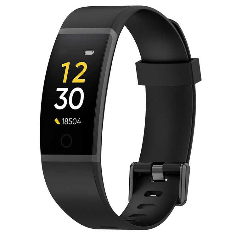 For Realme Band RMA199 Waterproof Silicone Solid Color Watch Band Replacement Watch Strap - Black